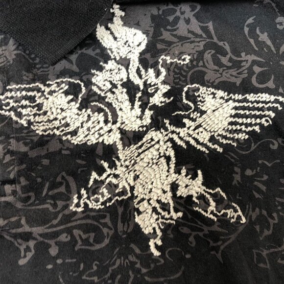 Blue Pronto Uomo Mens Polo Shirt Size XXL Short Sleeve Pullover Casual Black - Picture 5 of 9